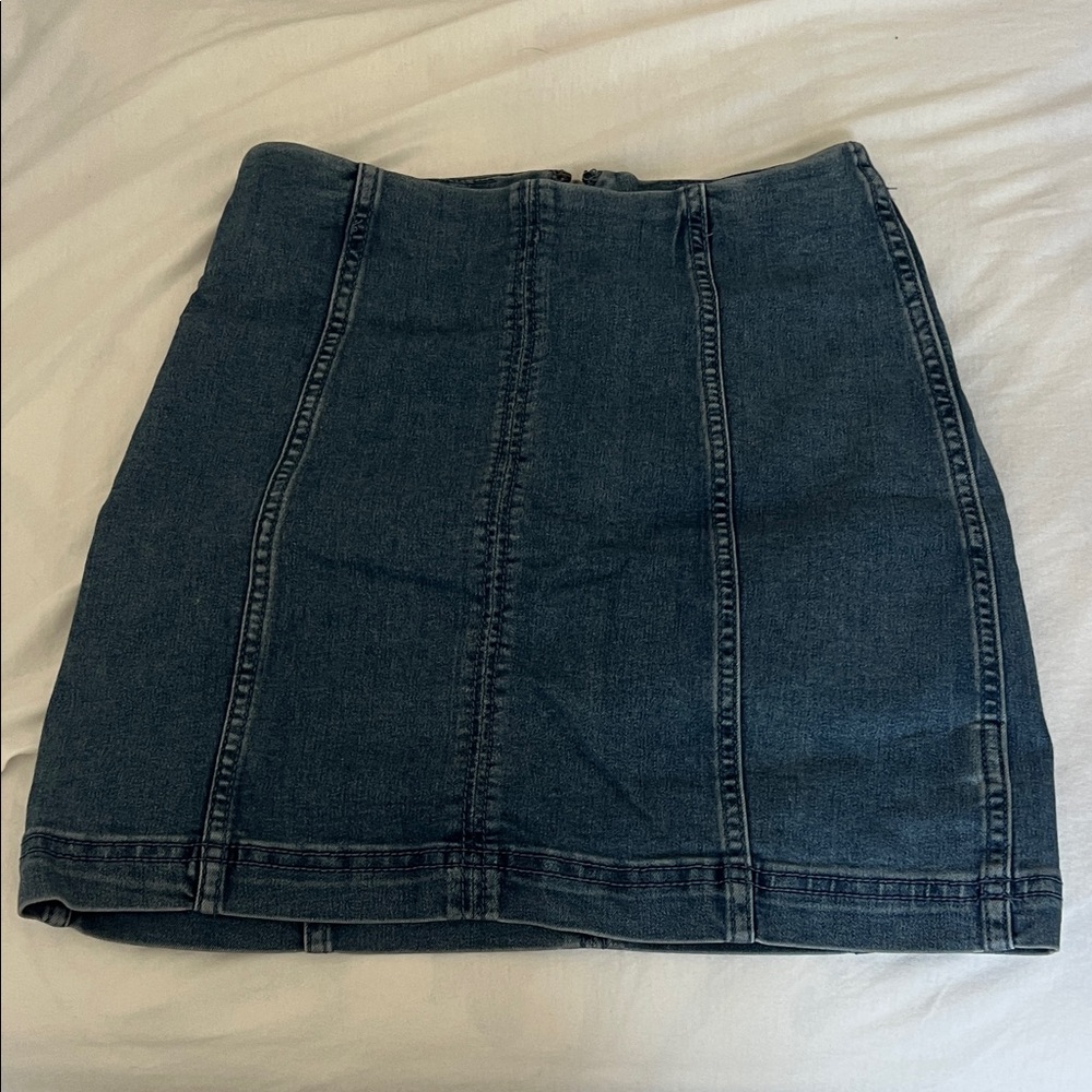 Free People Dark Blue Mini Skirt